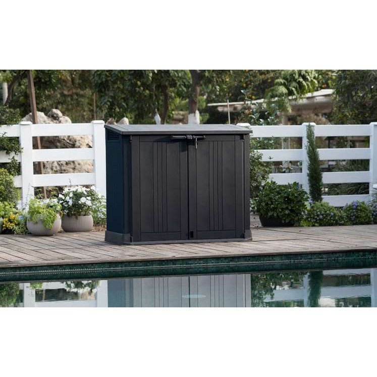 Keter Store It Out Nova 880L Storage Box (with pistons) – Dark Grey with Light Grey Lid - Image 2