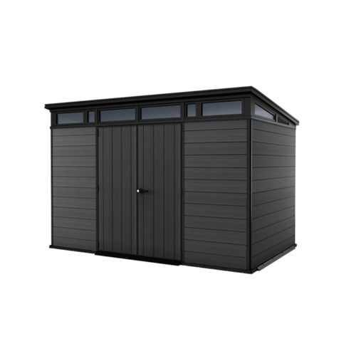 Keter 11x 7 Cortina Heavy Duty Plastic Pent Shed – Dark Grey