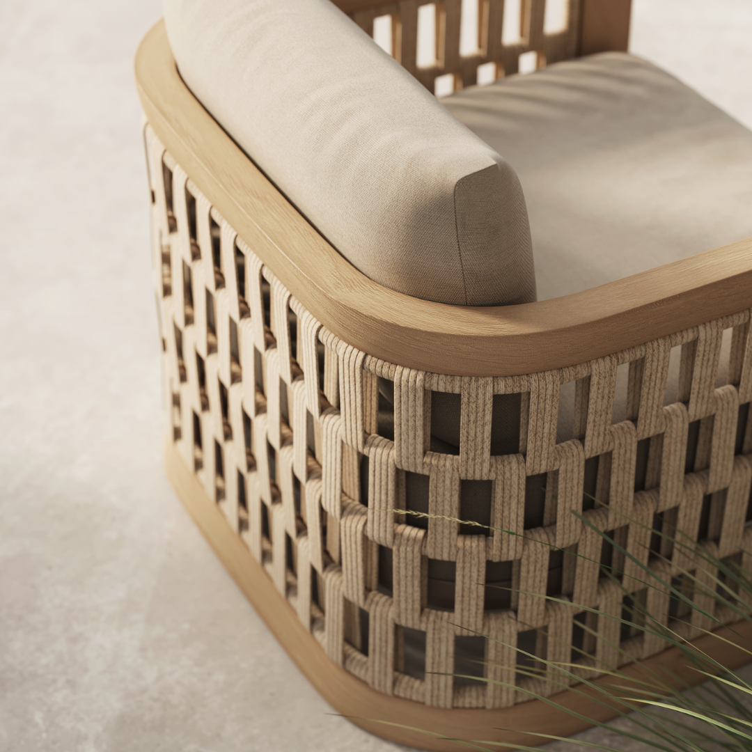 N2 Lounge Chair Light Teak - Image 3